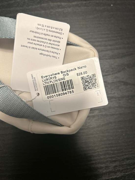 Lululemon Everywhere Backpack Nano in Light Ivory/Pelican/Sinatra Blue - Picture 4 of 4